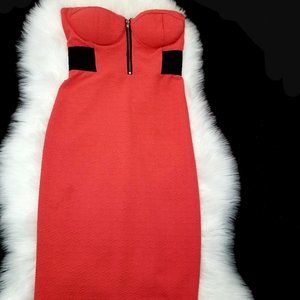 Material Girl - Peach Fitted Dress